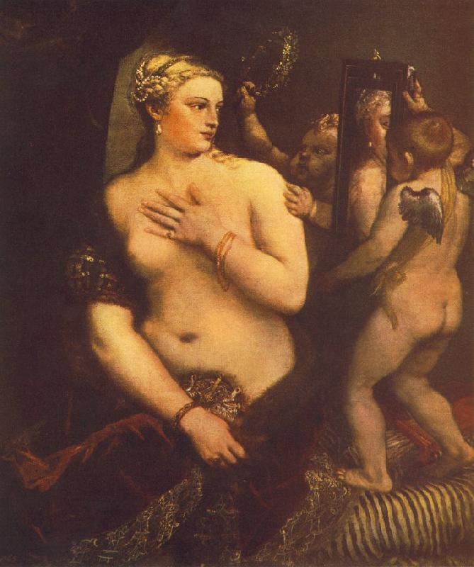 TIZIANO Vecellio Venus at her Toilet oil painting picture